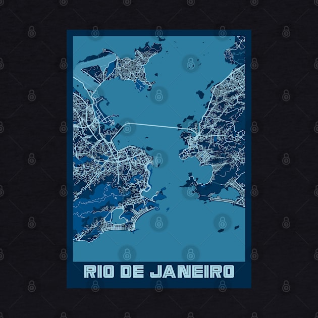 Rio De Janeiro - Brazil Peace City Map by tienstencil